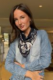 Bandana Triangle Silk Neckerchief Navy